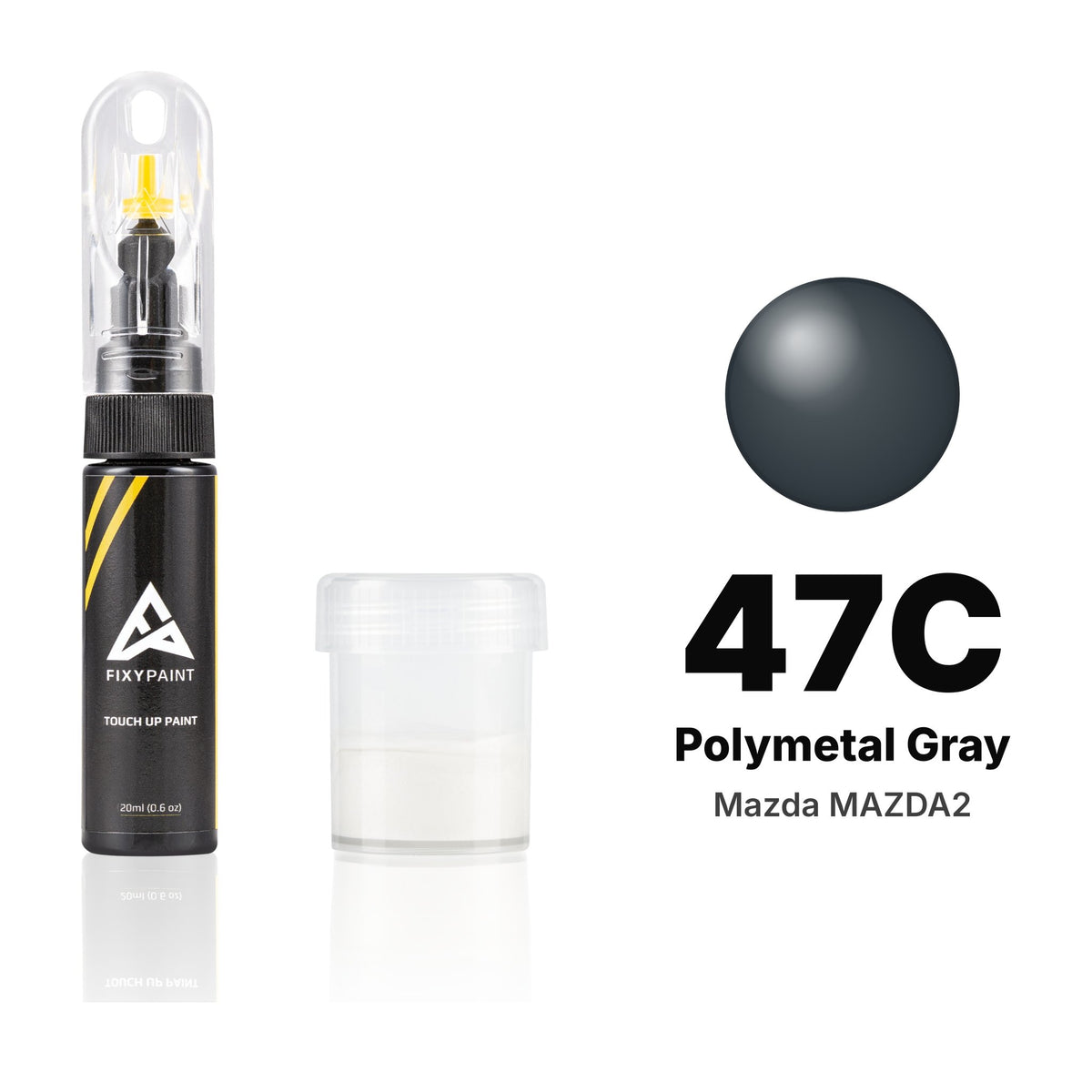 Touch-up paint for Mazda MAZDA2 47C Polymetal Gray, Standard kit
