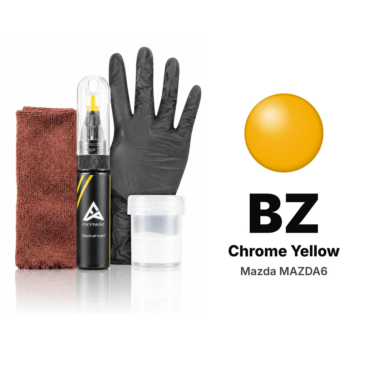 Touch-up paint for Mazda Mazda6 BZ Chrome Yellow, Complete kit