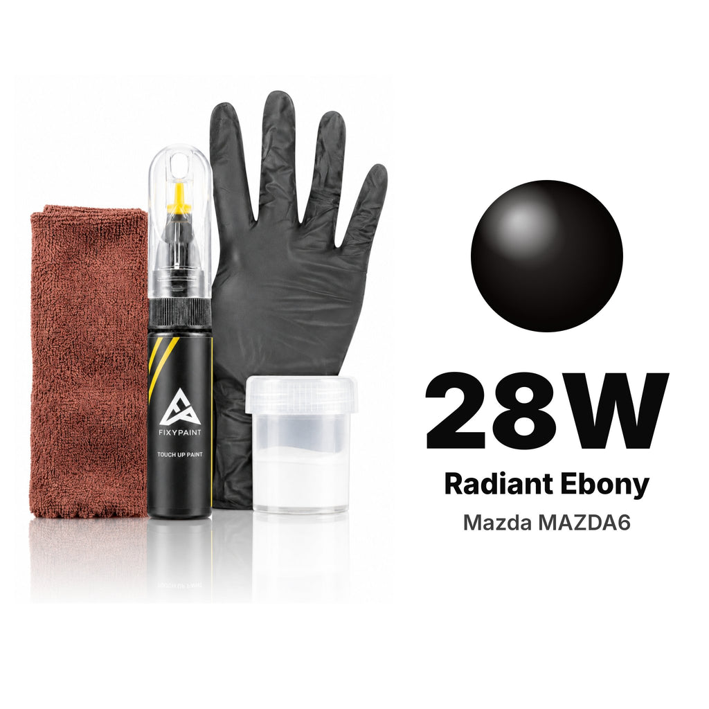 Touch-up paint for Mazda Mazda6 28W Radiant Ebony, Complete kit