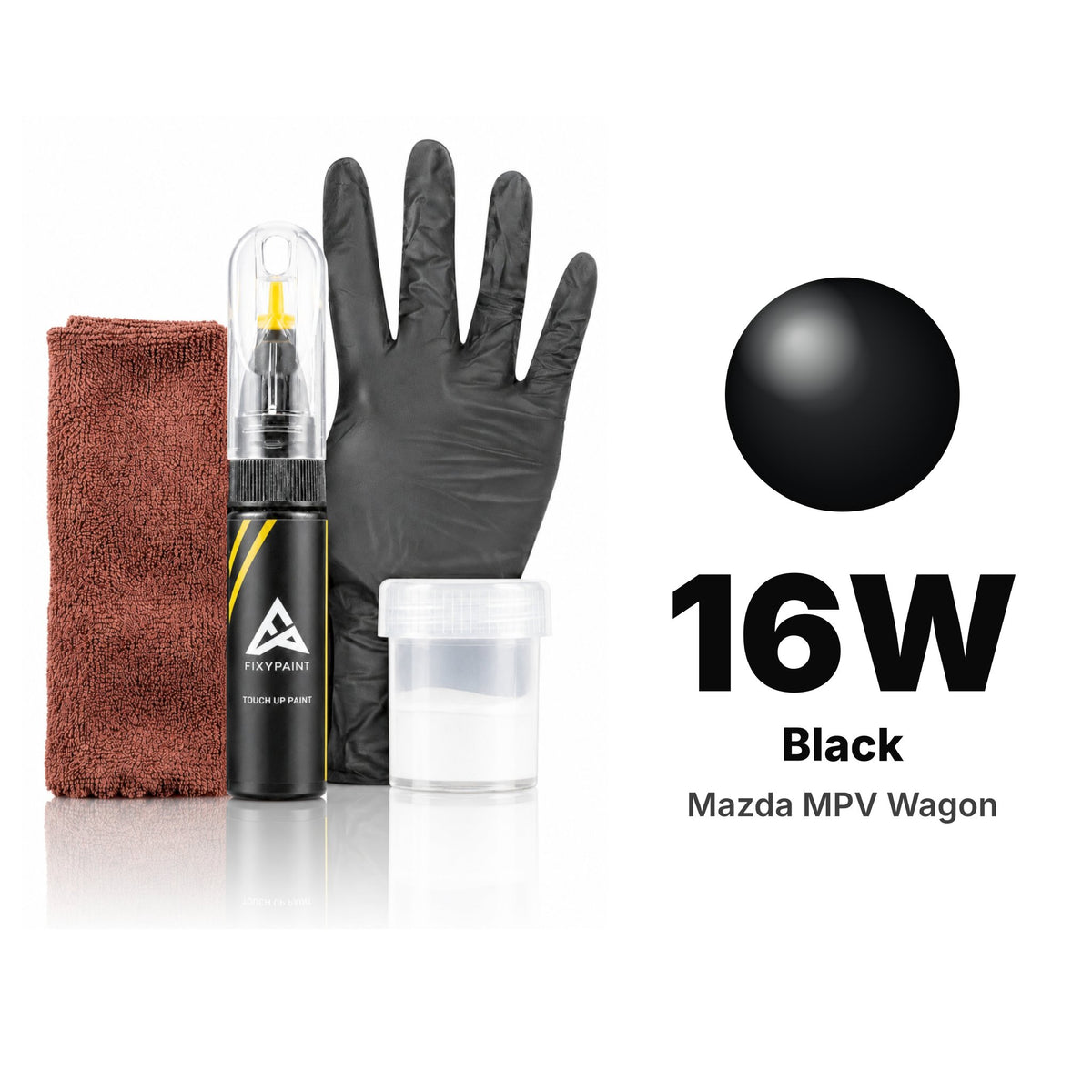 Pintura de retoque para Mazda MPV Wagon – 16W Black (2000–2011), kit Completo