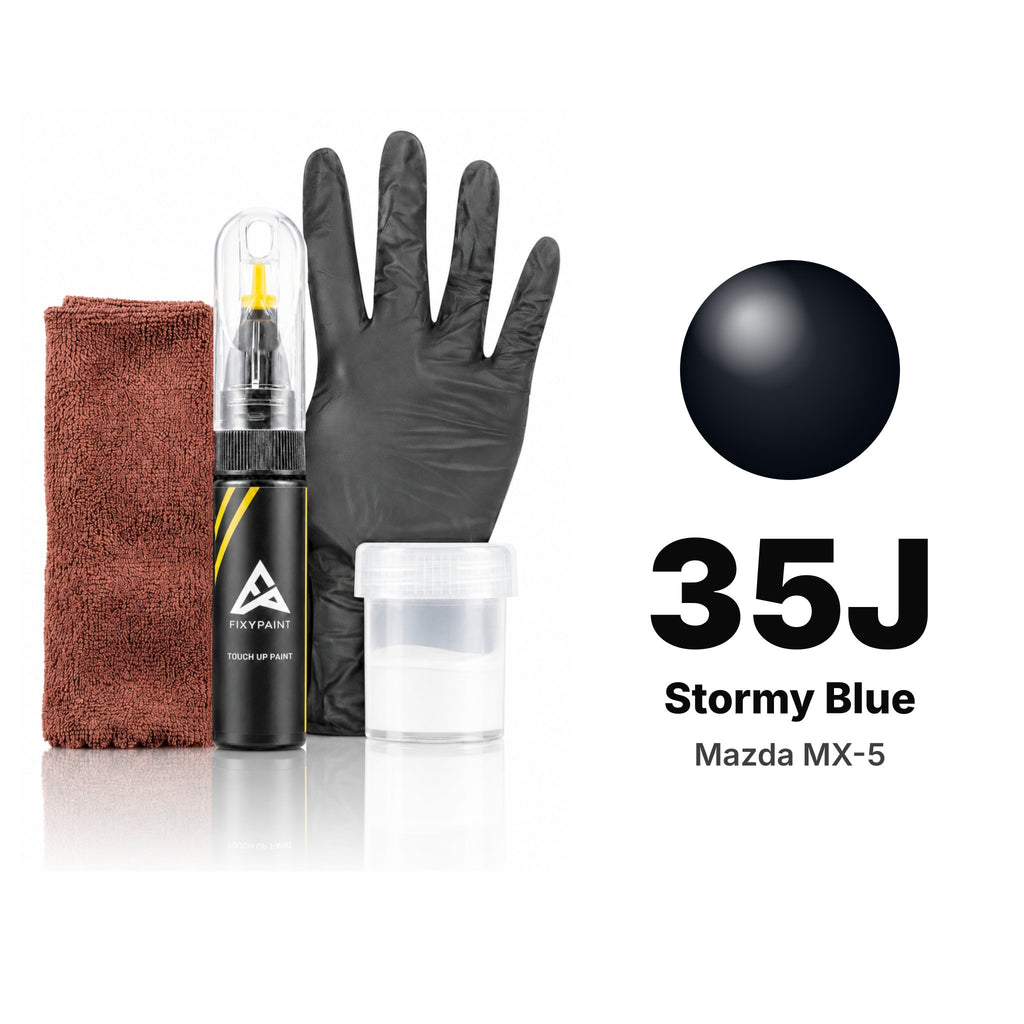 Touch-up paint for Mazda MX-5 35J Stormy Blue, Complete kit