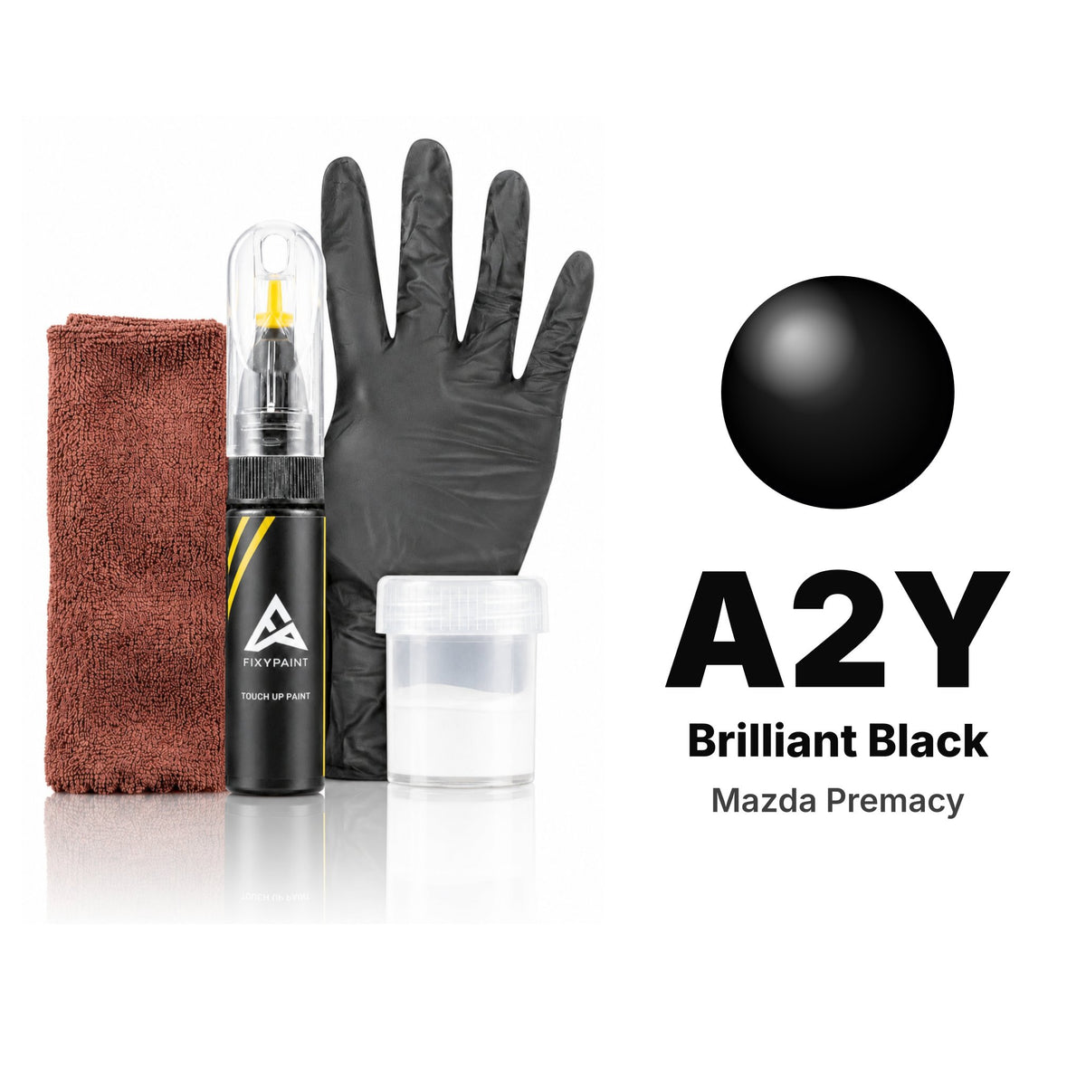 Pintura de retoque para Mazda Premacy – A2Y Brilliant Black (2007–2012), kit Completo