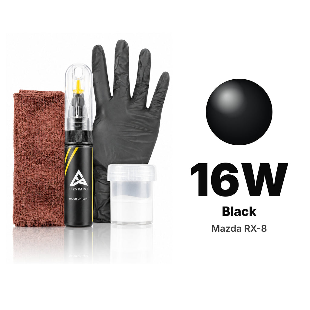 Touch-up paint for Mazda RX-8 16W Black, Complete kit