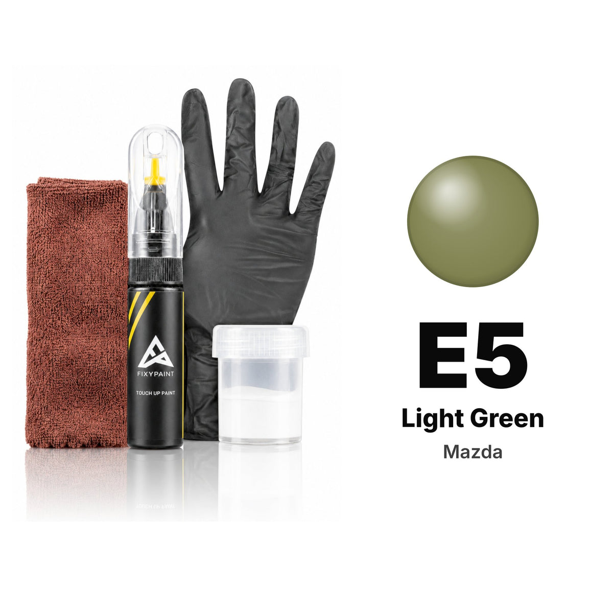 Touch-up paint for Mazda E5 Light Green, Complete kit
