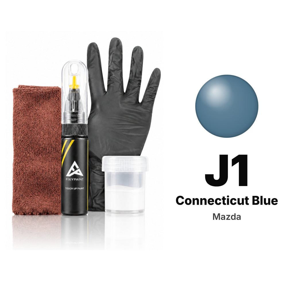 Lackstift für Mazda – J1 Connecticut Blue (alle Modelle, 1986–1989), Set Komplett