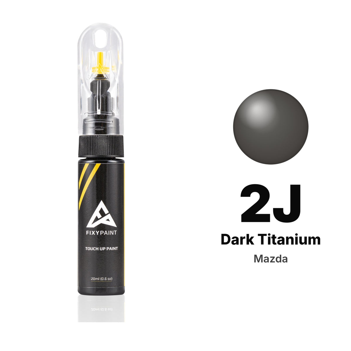 Pintura de retoque para Mazda – 2J Dark Titanium (todos los modelos, 1990–1991), kit Básico