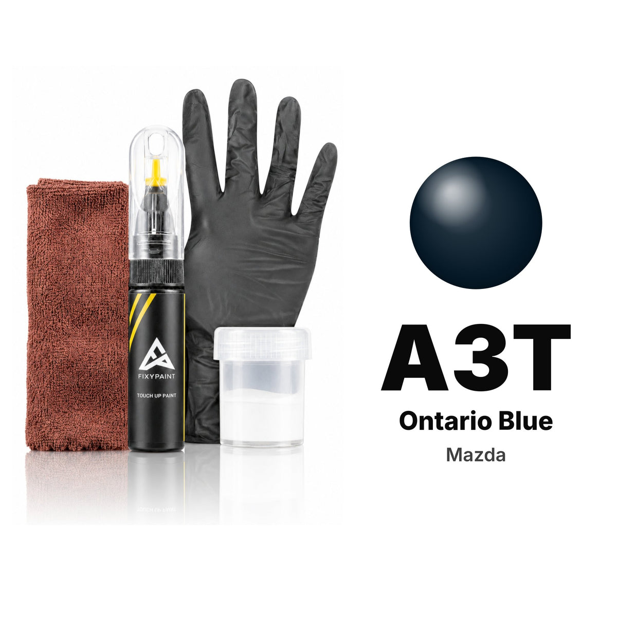 Touch-up paint for Mazda A3T Ontario Blue, Complete kit