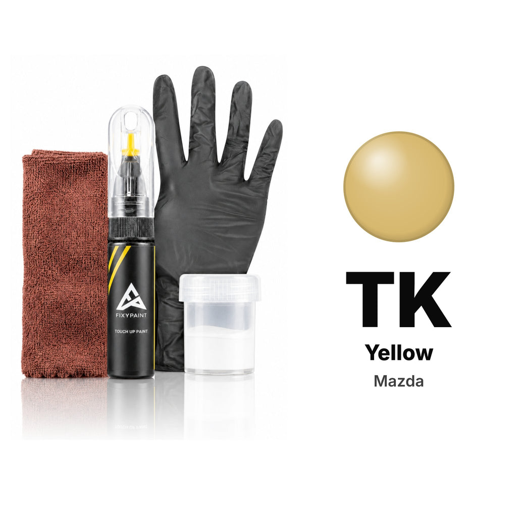 Touch-up paint for Mazda TK Yellow, Complete kit