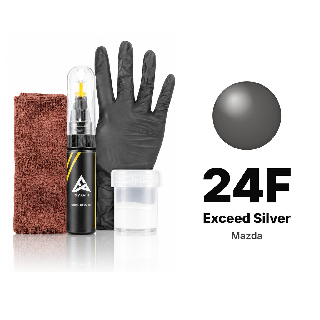 Touch-up paint for Mazda 24F Exceed Silver, Complete kit