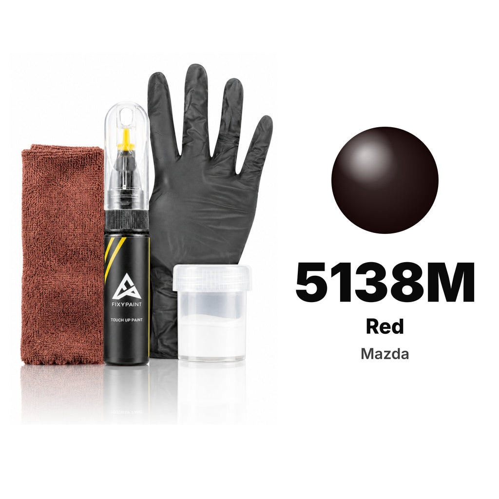 Touch-up paint for Mazda 5138M Red, Complete kit