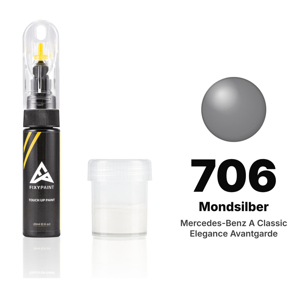 Peinture de retouche pour Mercedes-Benz A Classic Elegance Avantgarde – 706 Mondsilber (2000–2002), kit Standard