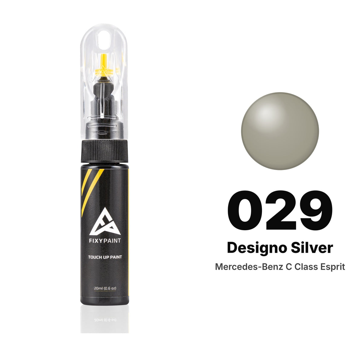 Pintura de retoque para Mercedes-Benz Clase C Esprit – 029 Designo Silver (2000–2009), kit Básico