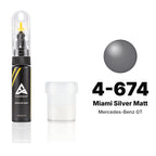 Lackstift für Mercedes-Benz GT – 4-674 Miami Silver Matt (ab 2026), Set Standard