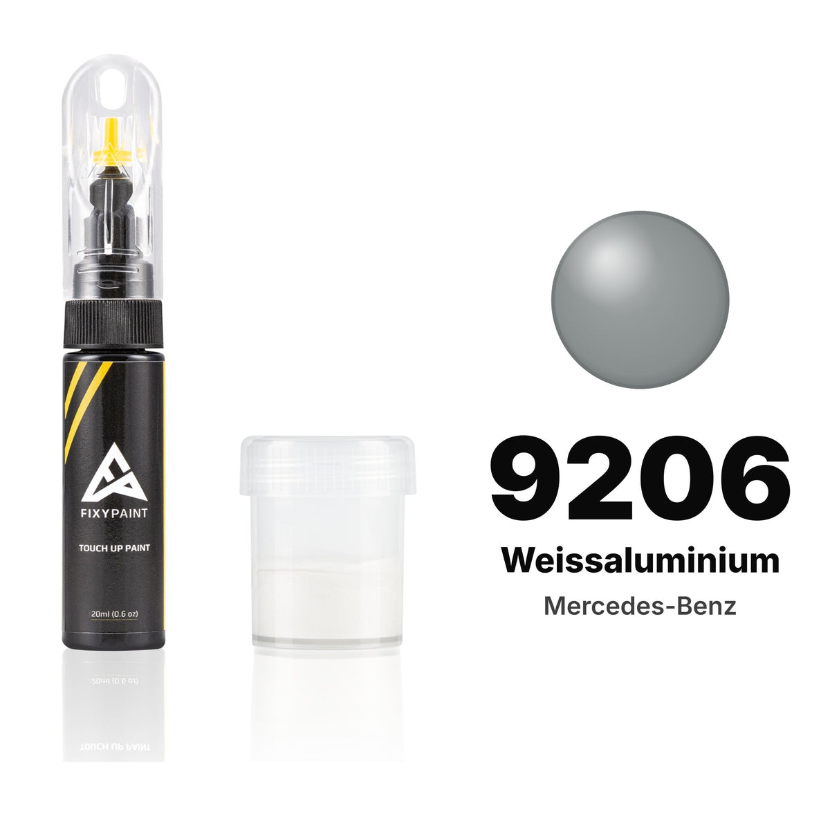 Lackstift für Mercedes-Benz – 9206 Weissaluminium (alle Modelle, ab 1987), Set Standard