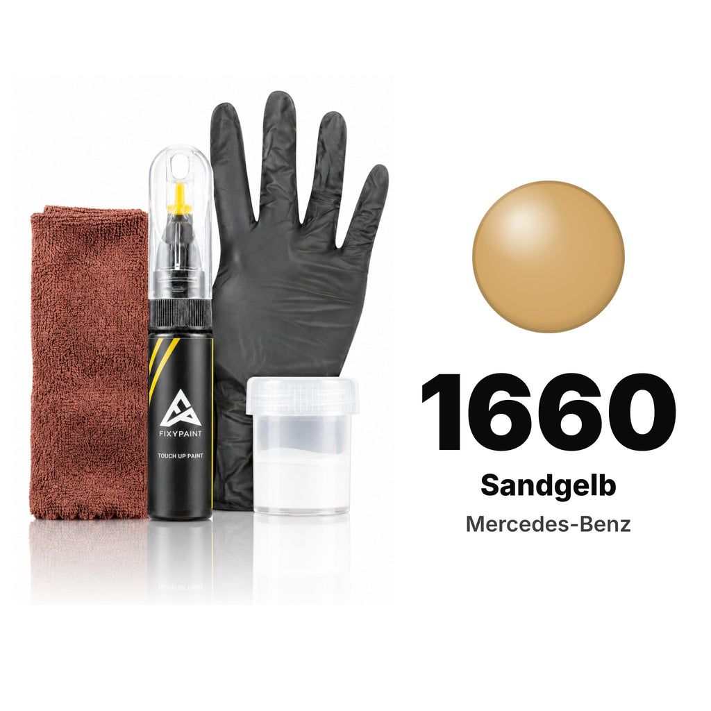 Lackstift für Mercedes-Benz – 1660 Sandgelb (alle Modelle, ab 1994), Set Komplett