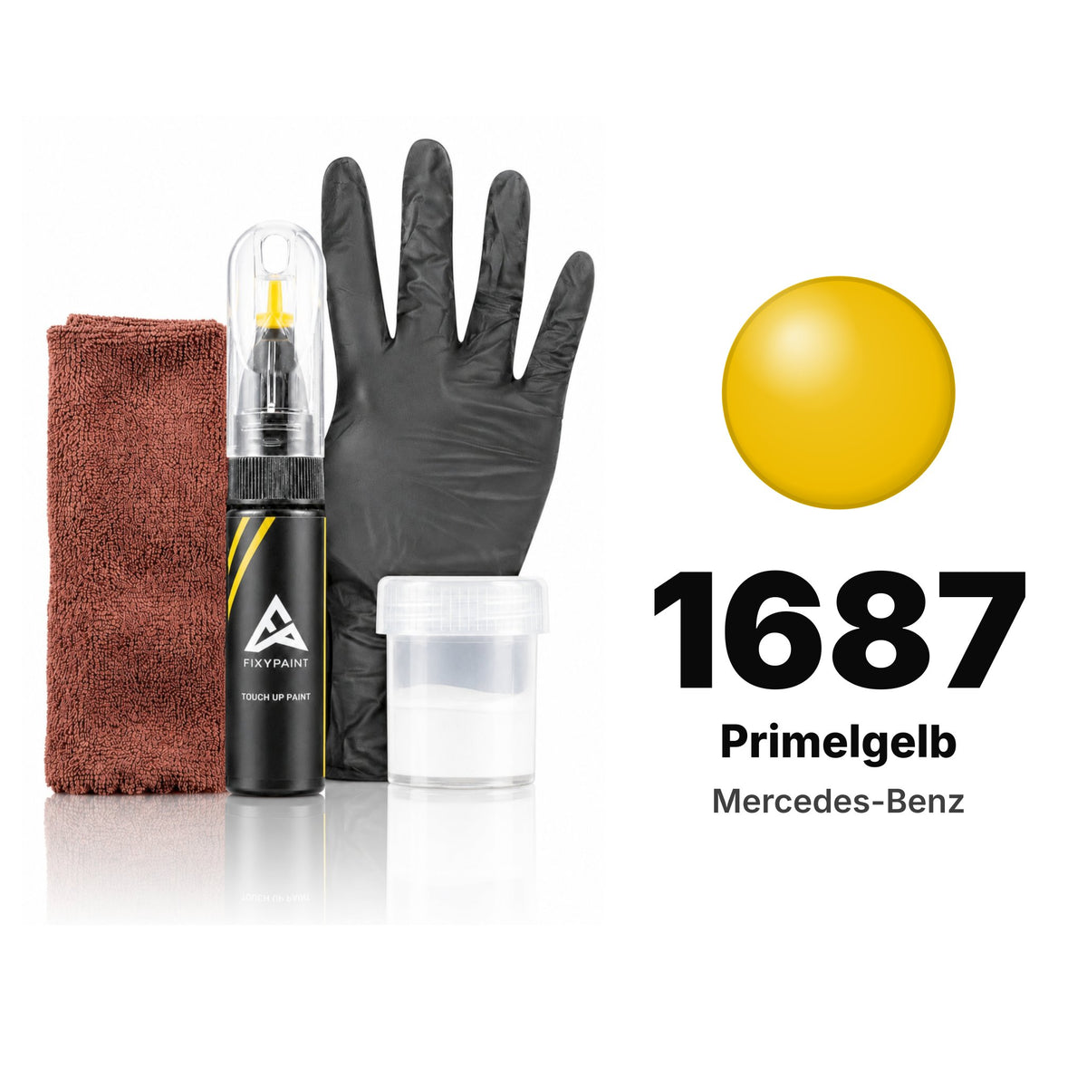 Touch-up paint for Mercedes-Benz 1687 Primelgelb, Complete kit