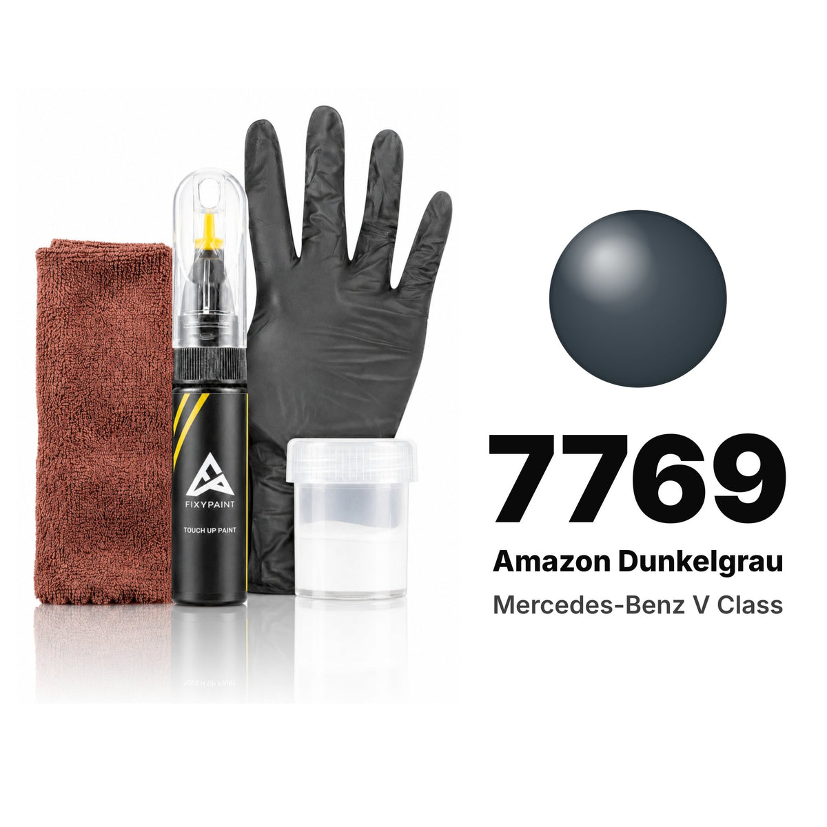Touch-up paint for Mercedes-Benz V-Class 7769 Amazon Dunkelgrau, Complete kit