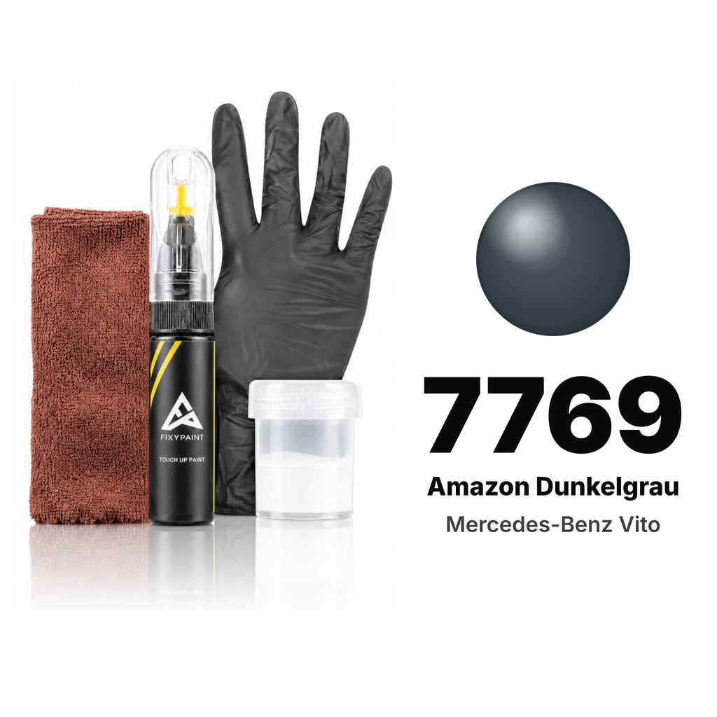 Lackstift für Mercedes-Benz Vito – 7769 Amazon Dunkelgrau (2018–2021), Set Komplett