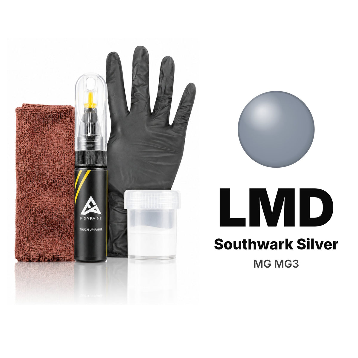 Touch-up paint for MG MG3 LMD Southwark Silver, Complete kit