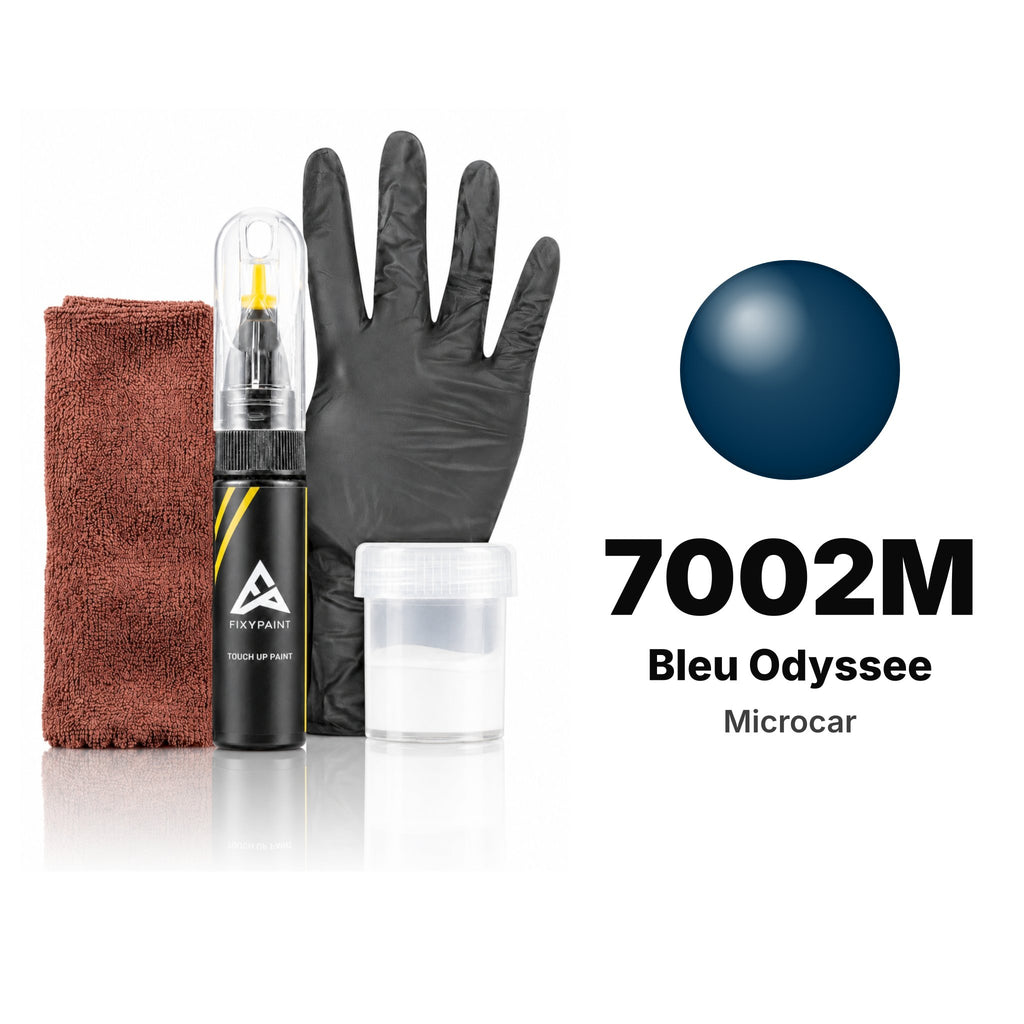 Touch-up paint for Microcar 7002M Bleu Odyssee, Complete kit