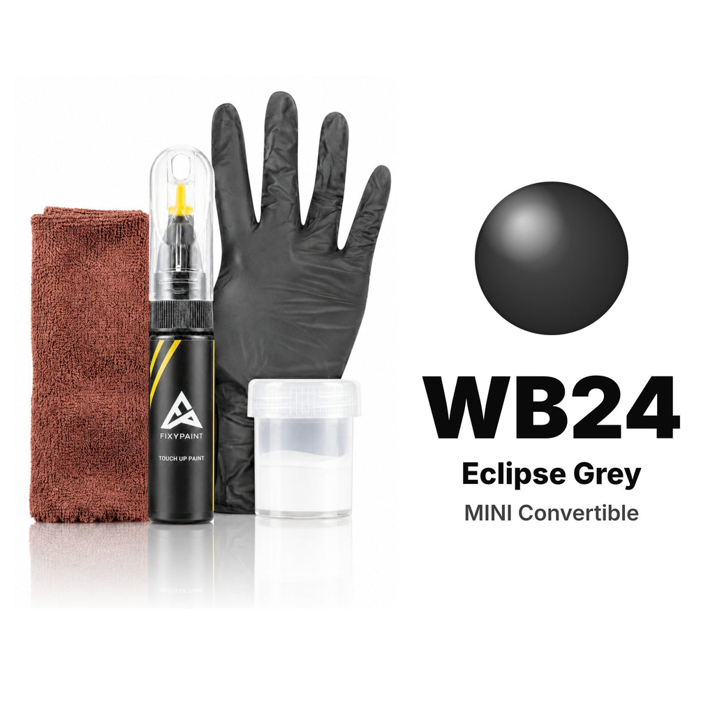 Lackstift für MINI Convertible – WB24 Eclipse Grey (2010–2014), Set Komplett