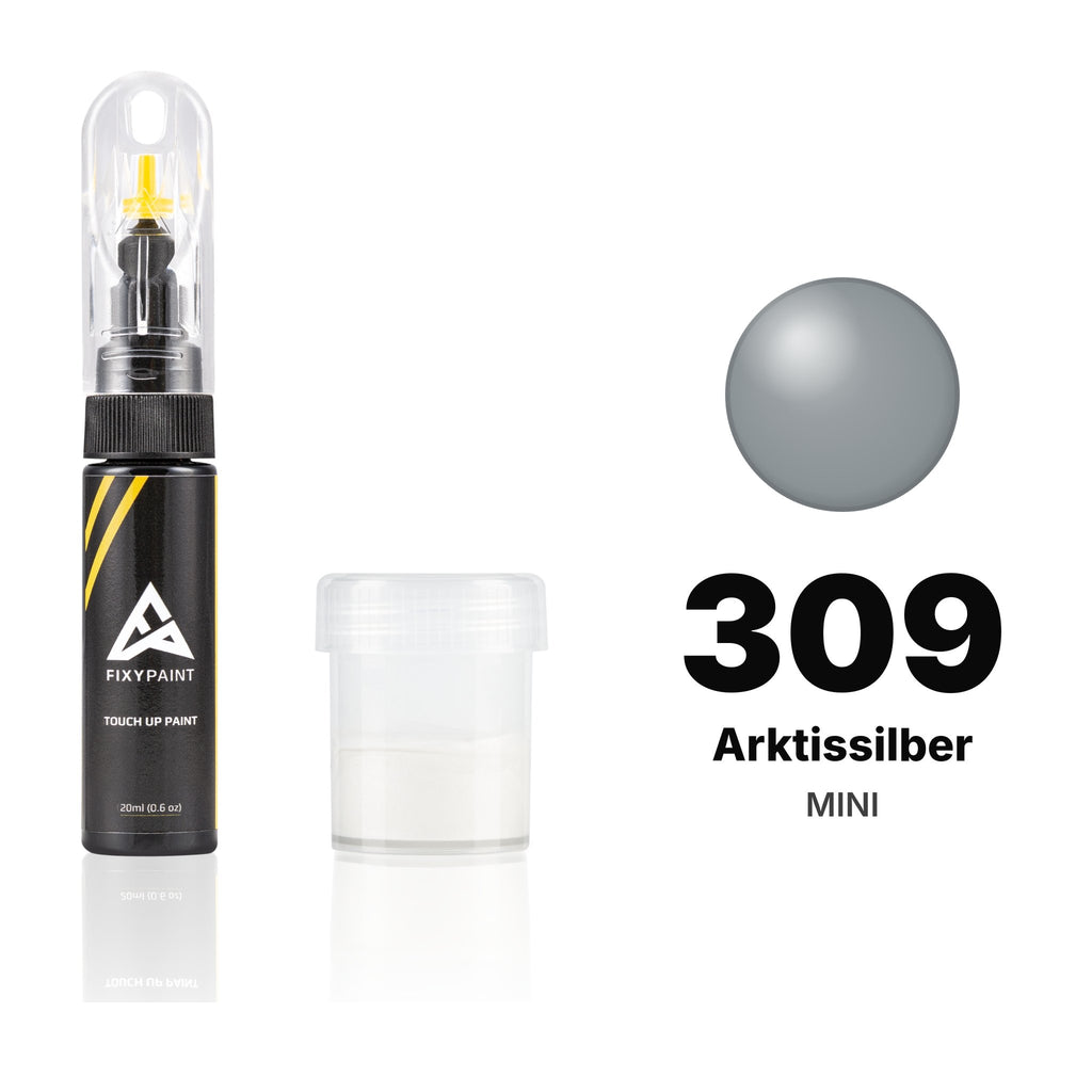 Lackstift für MINI – 309 Arktissilber (alle Modelle, 2000–2011), Set Standard