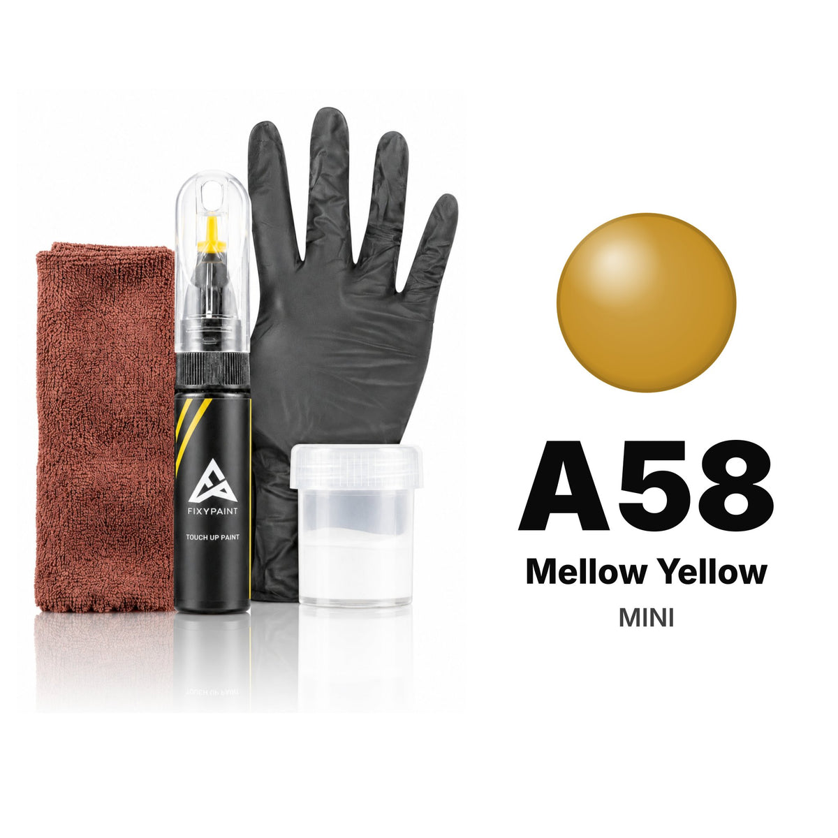Touch-up paint for MINI A58 Mellow Yellow, Complete kit