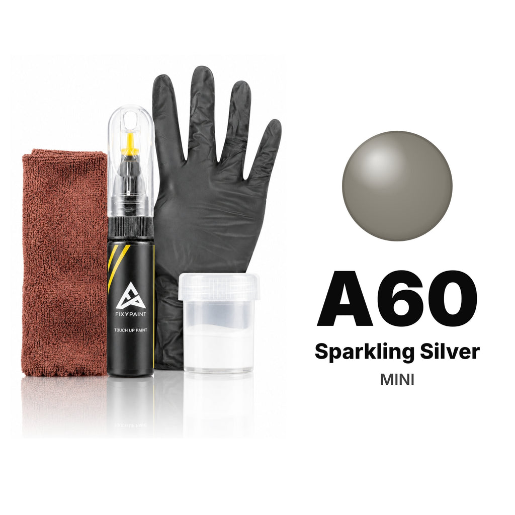 Pintura de retoque para MINI – A60 Sparkling Silver (todos los modelos, 2005–2011), kit Completo