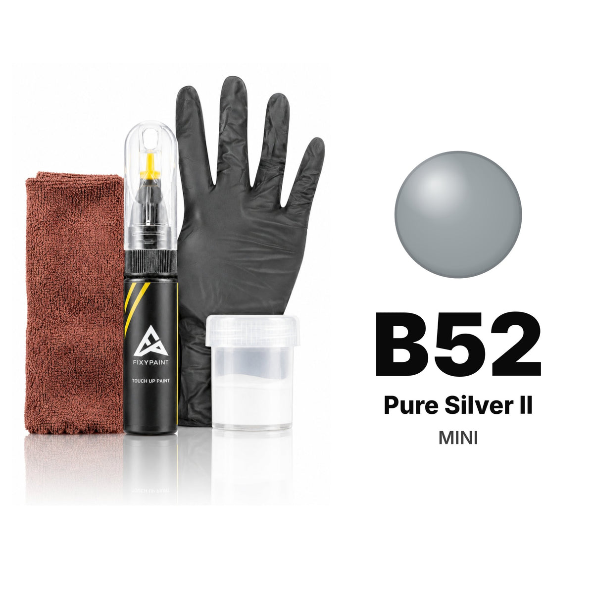 Pintura de retoque para MINI – B52 Pure Silver II (todos los modelos, 2012–2016), kit Completo