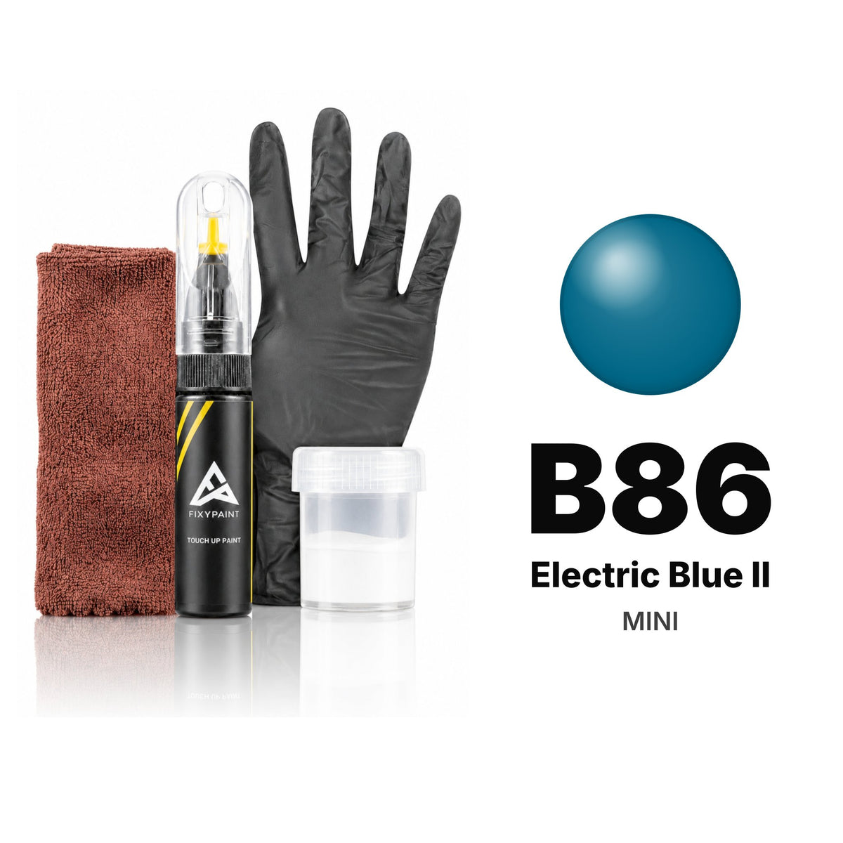 Lackstift für MINI – B86 Electric Blue II (alle Modelle, 2014–2023), Set Komplett