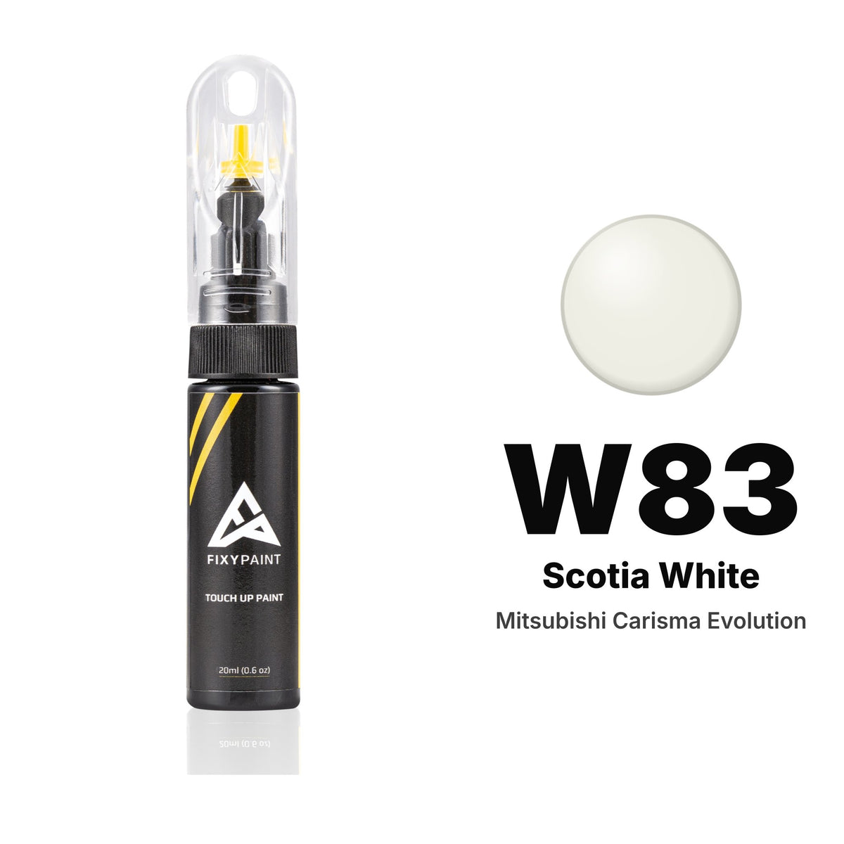 Touch-up paint for Mitsubishi Carisma Evolution W83 Scotia White, Basic kit
