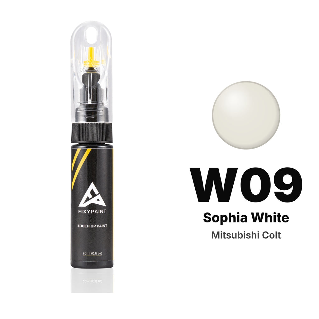 Touch-up paint for Mitsubishi Colt W09 Sophia White, Basic kit
