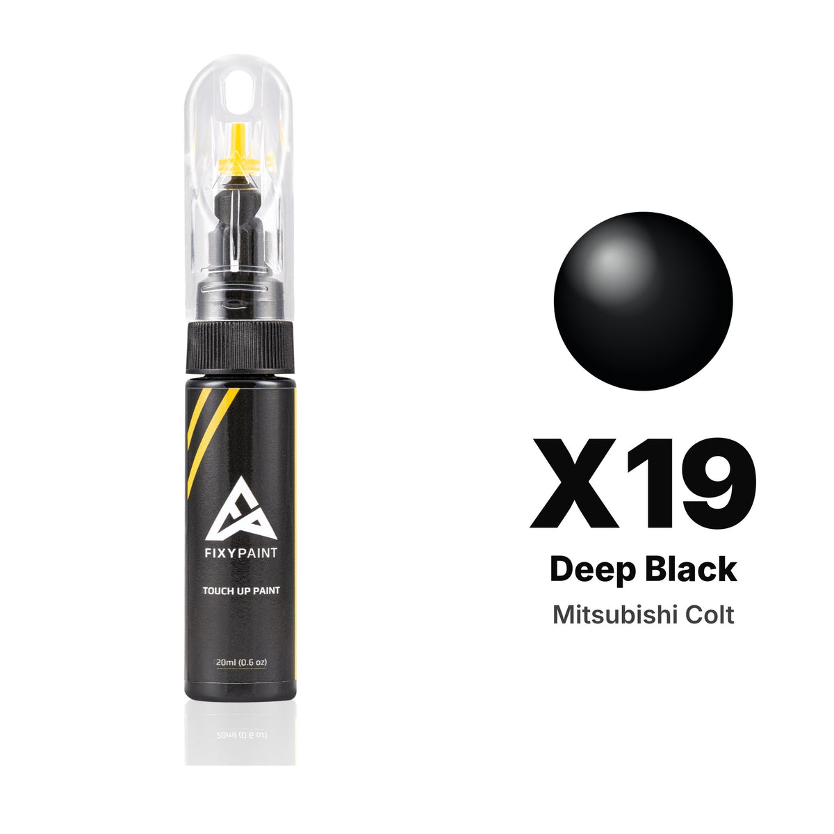 Pintura de retoque para Mitsubishi Colt – X19 Deep Black (2004–2009), kit Básico