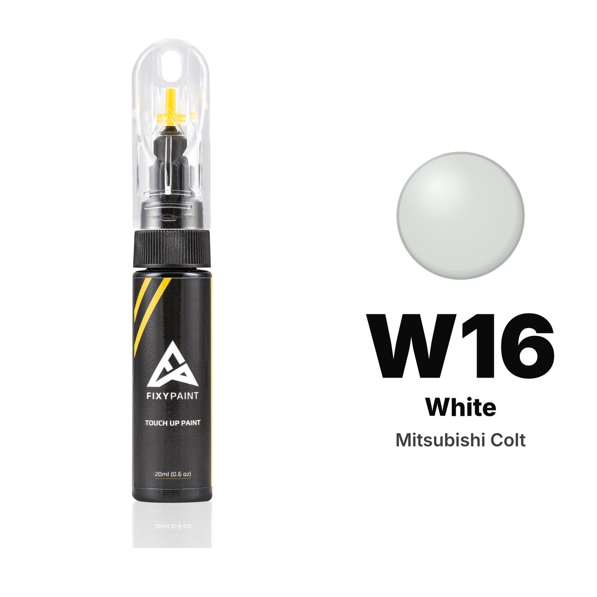 Pintura de retoque para Mitsubishi Colt – W16 White (2004–2013), kit Básico