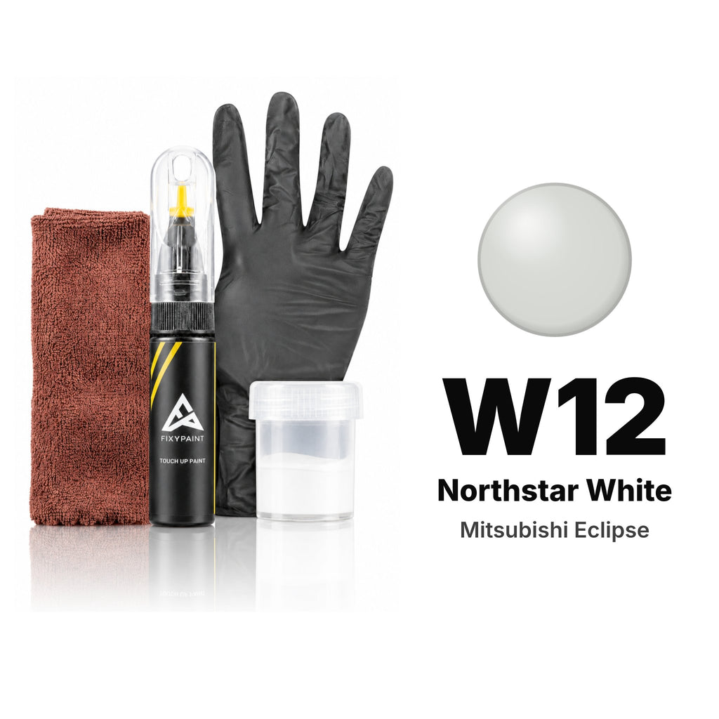 Touch-up paint for Mitsubishi Eclipse W12 Northstar White, Complete kit