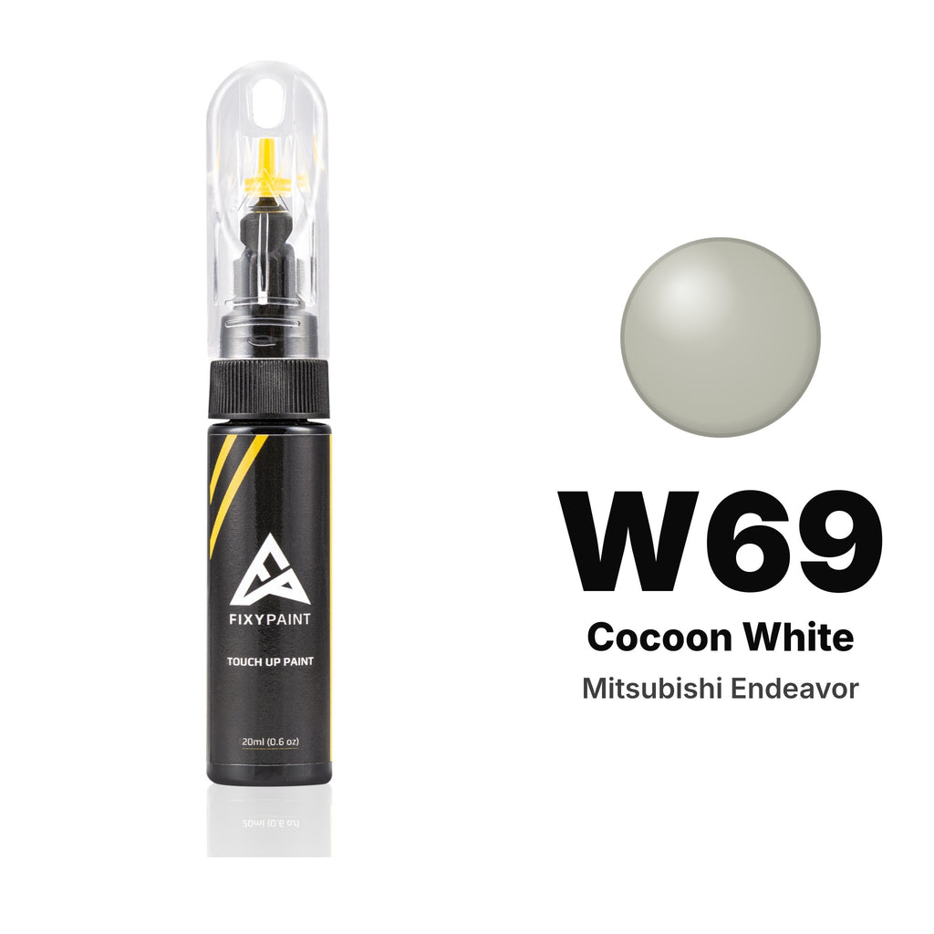 Pintura de retoque para Mitsubishi Endeavor – W69 Cocoon White (2004–2010), kit Básico