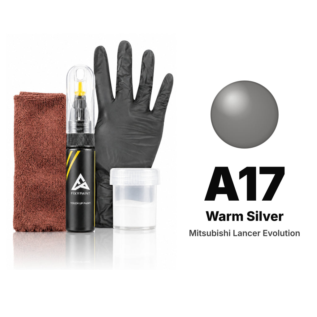 Touch-up paint for Mitsubishi Lancer Evolution A17 Warm Silver, Complete kit