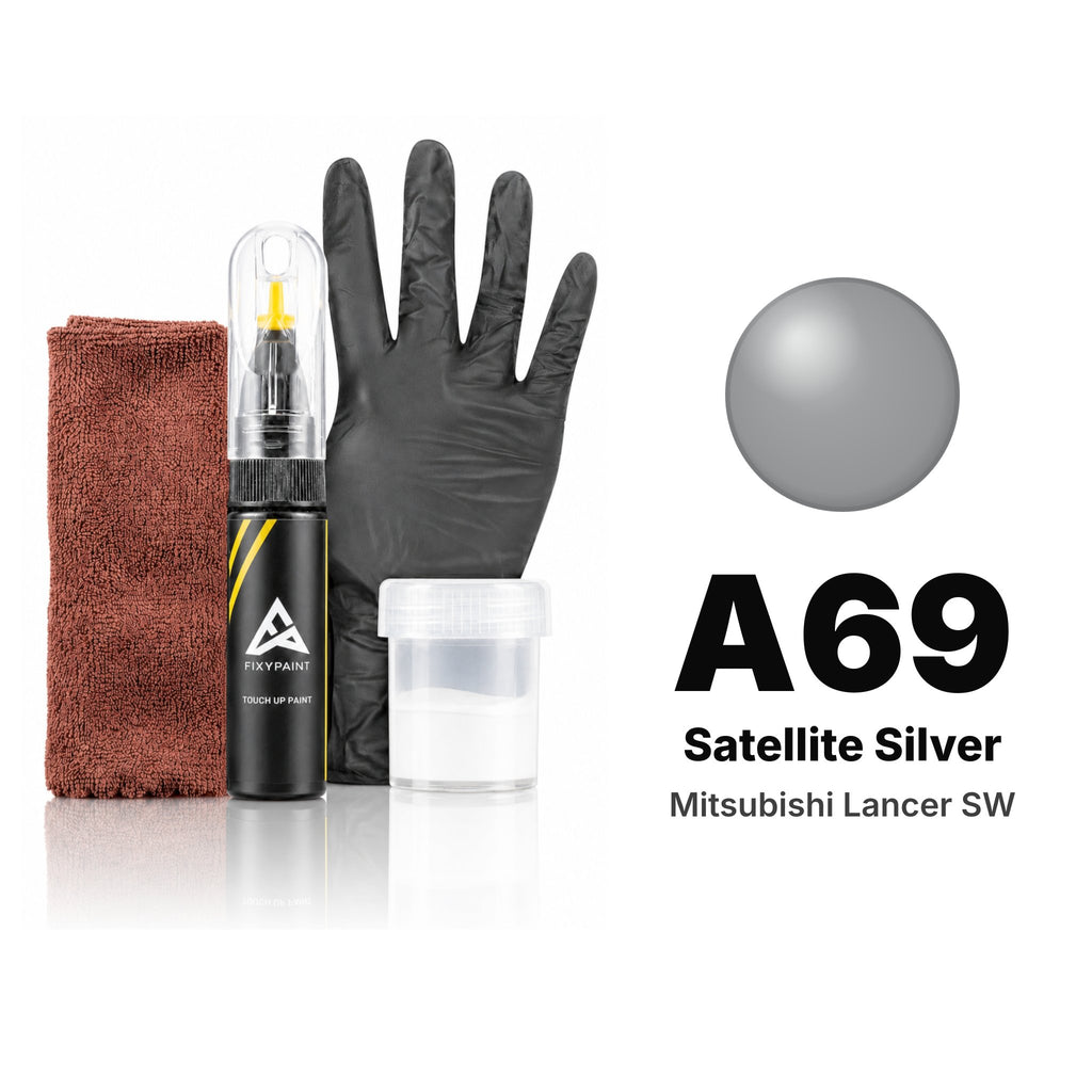 Touch-up paint for Mitsubishi Lancer SW A69 Satellite Silver, Complete kit