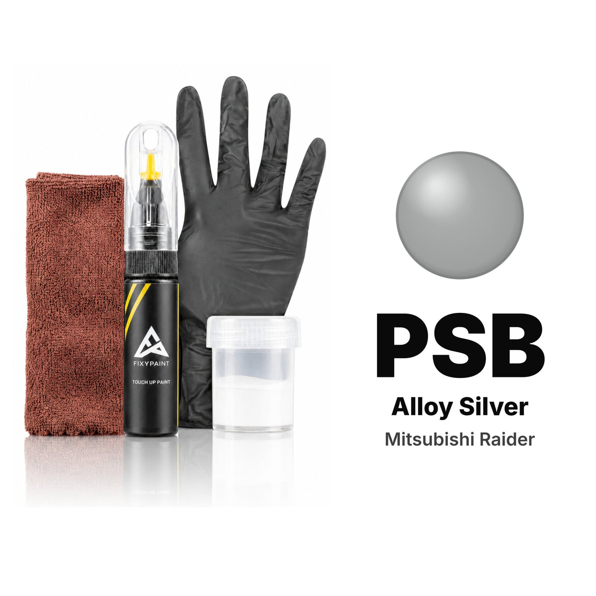 Touch-up paint for Mitsubishi Raider PSB Alloy Silver, Complete kit