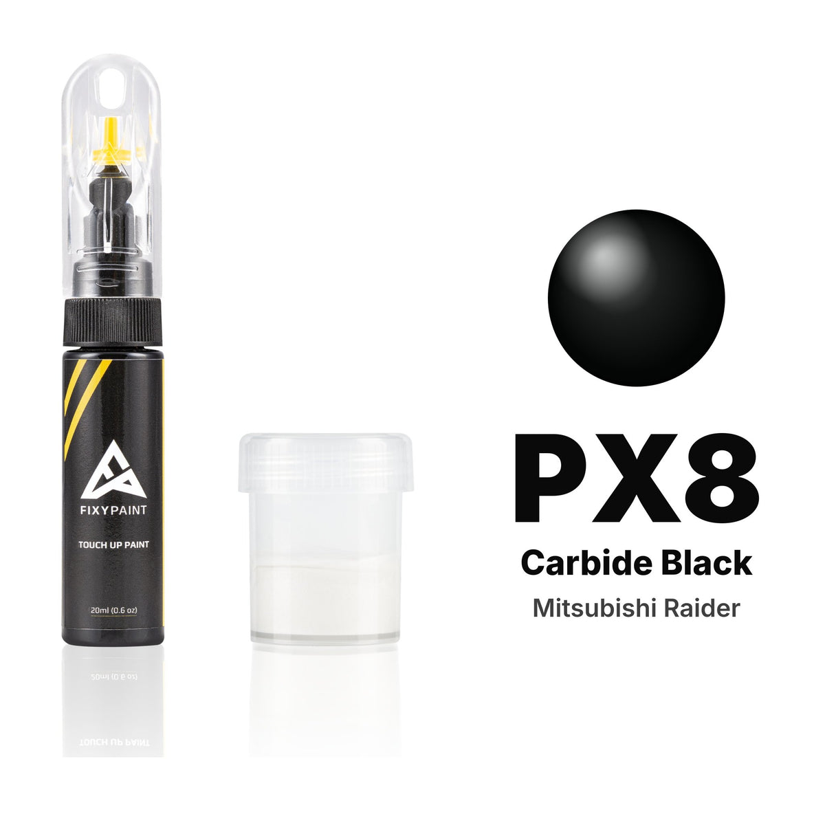 Touch-up paint for Mitsubishi Raider PX8 Carbide Black, Standard kit