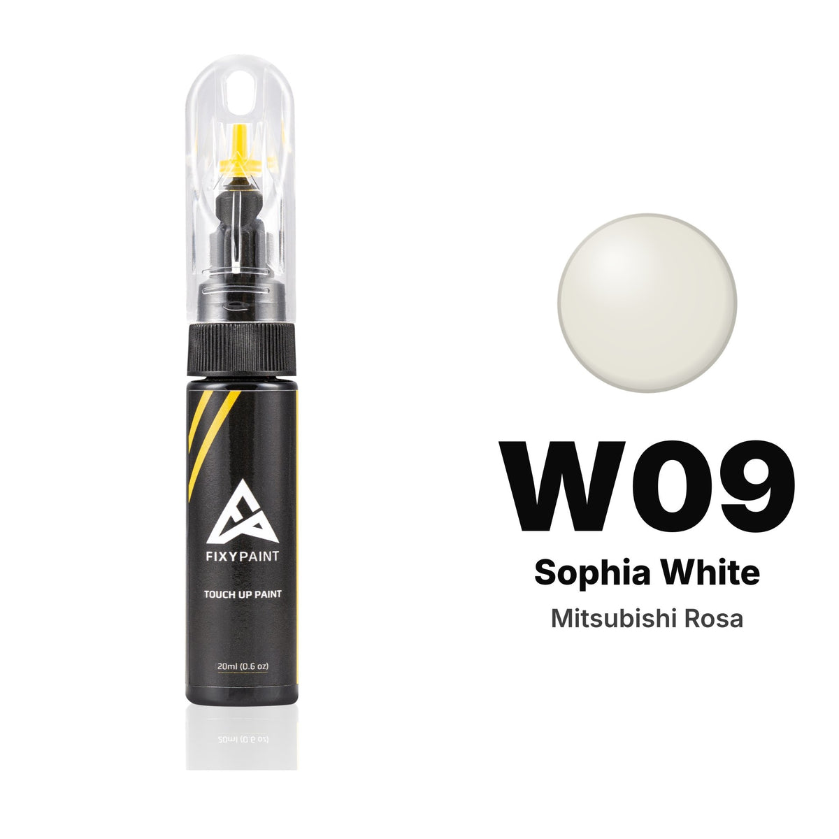 Touch-up paint for Mitsubishi Rosa W09 Sophia White, Basic kit