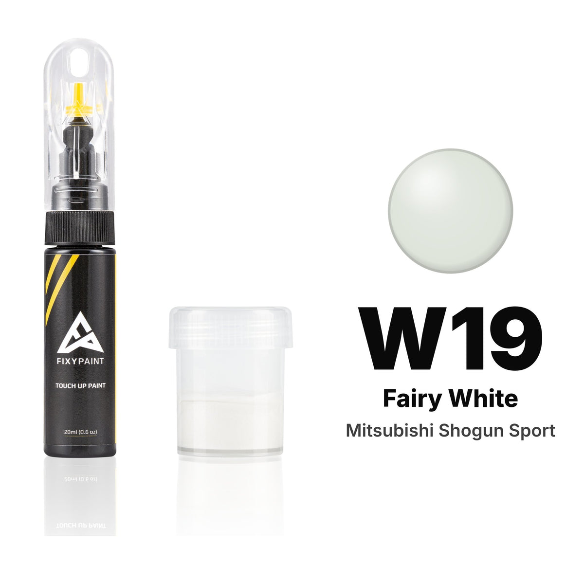 Touch-up paint for Mitsubishi Shogun Sport W19 Fairy White, Standard kit