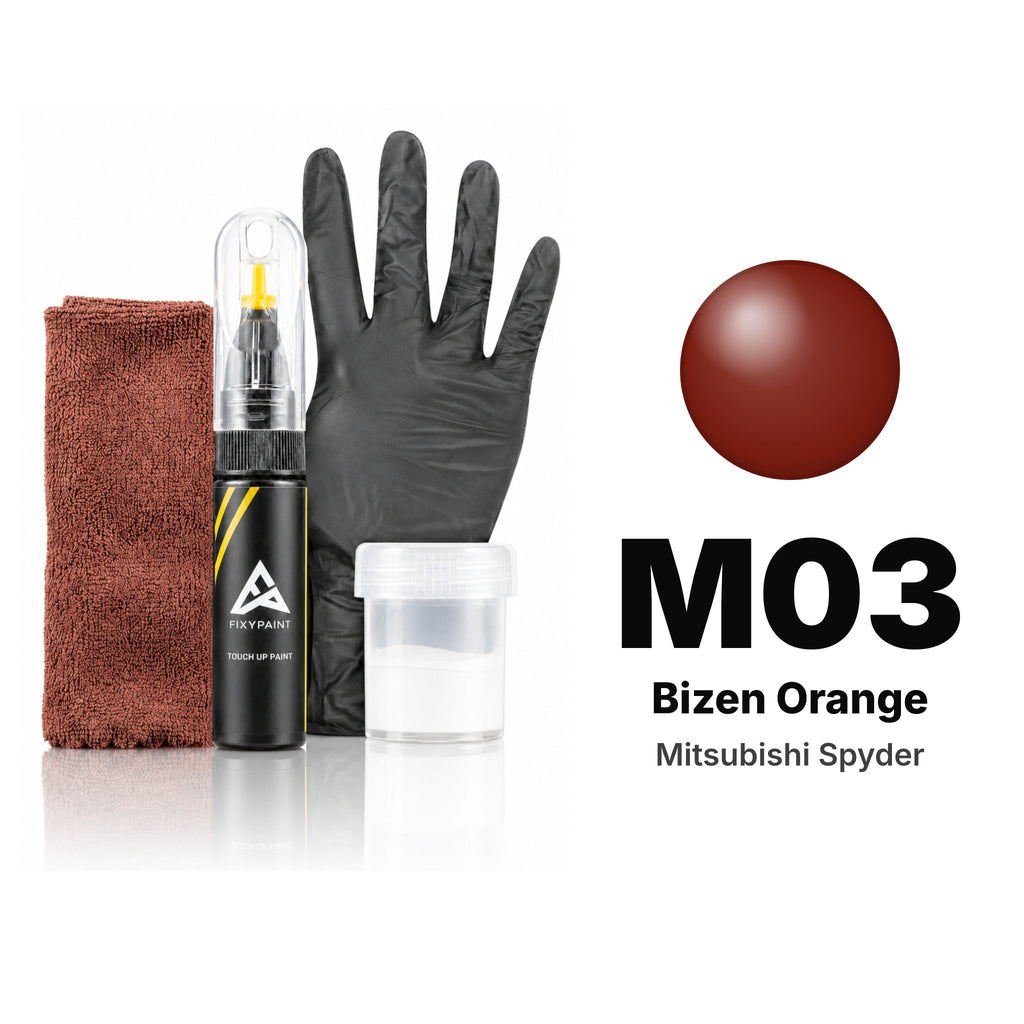 Touch-up paint for Mitsubishi Spyder M03 Bizen Orange, Complete kit