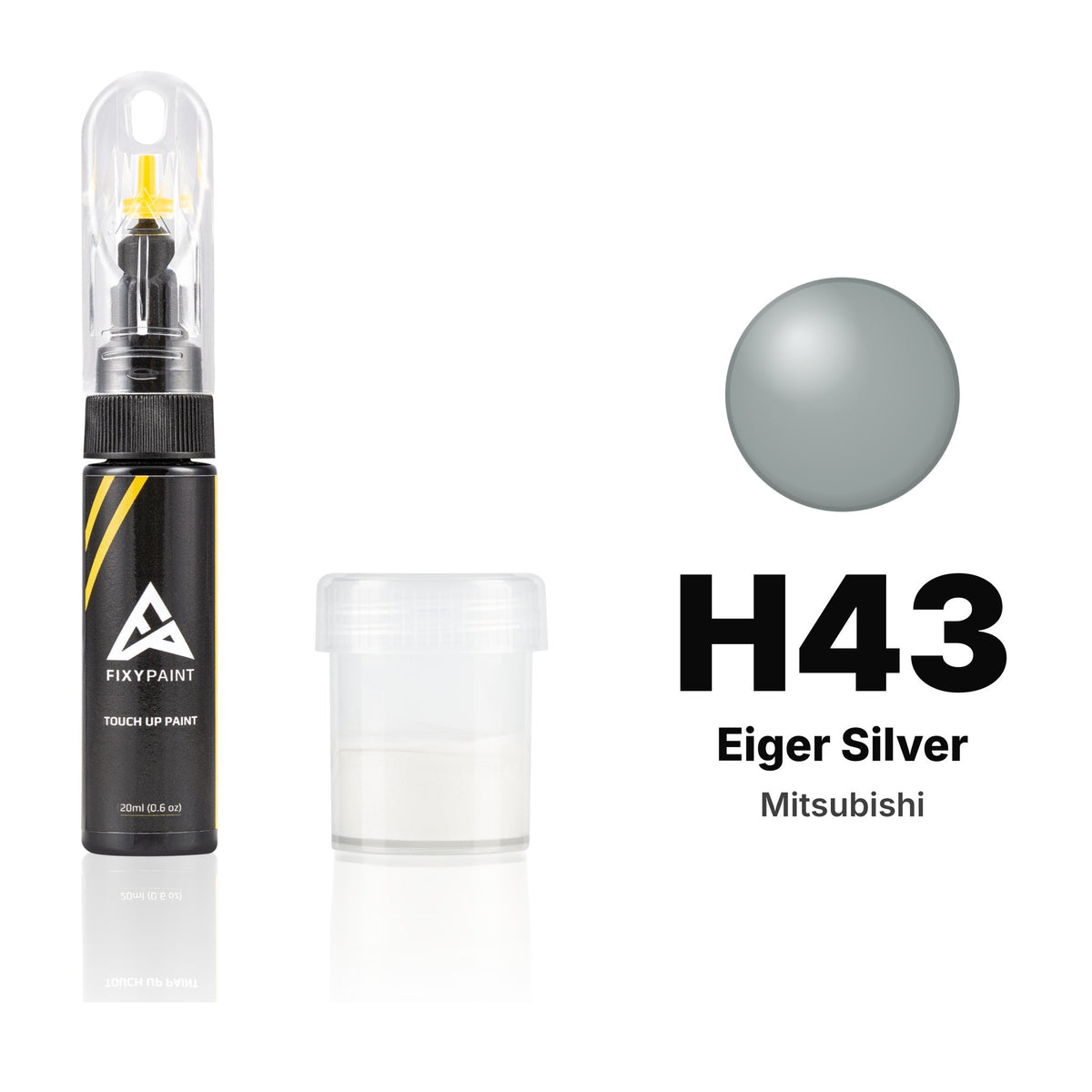 Vernice ritocco per Mitsubishi – H43 Eiger Silver (tutti i modelli, 1984–1989), kit Standard