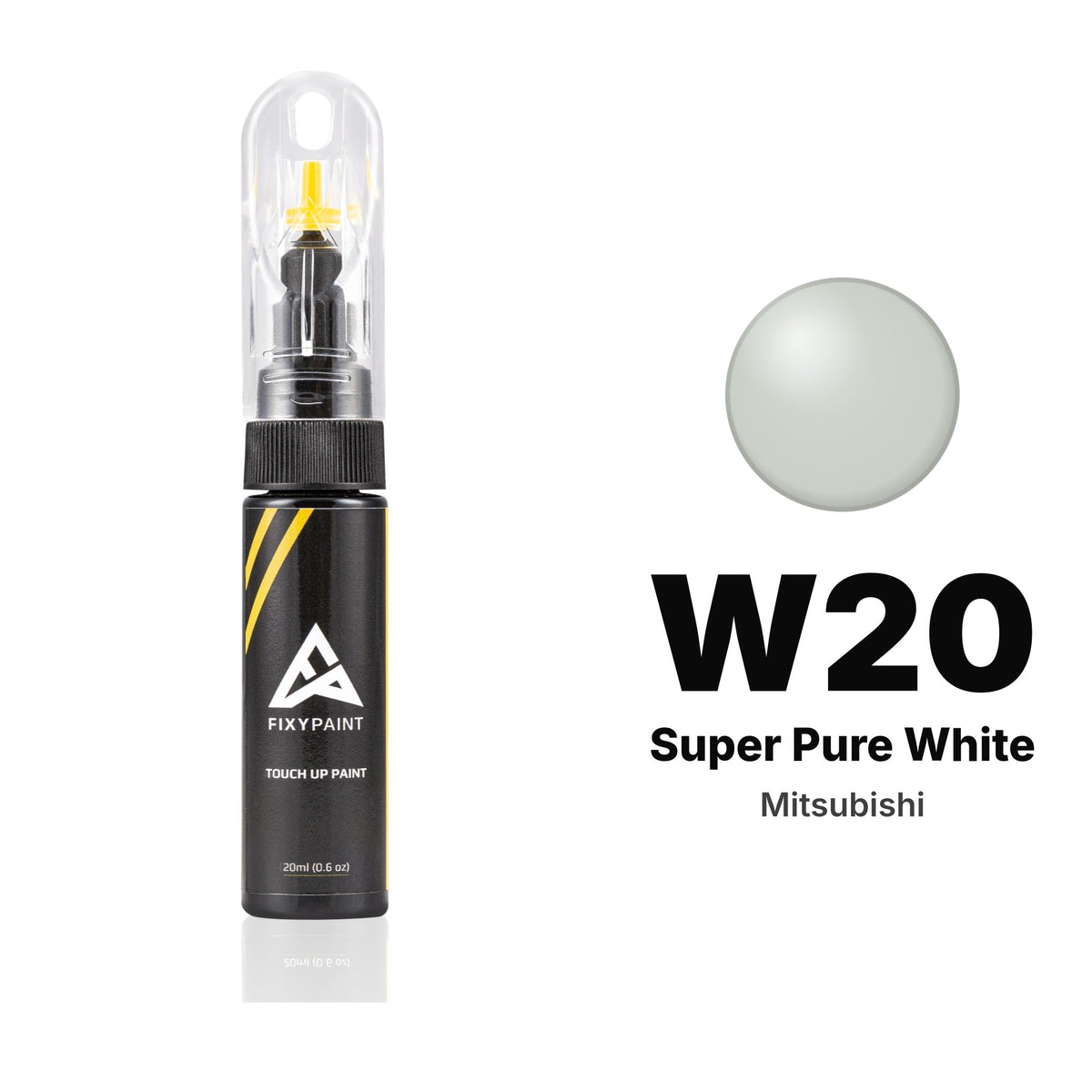 Touch-up paint for Mitsubishi W20 Super Pure White, Basic kit