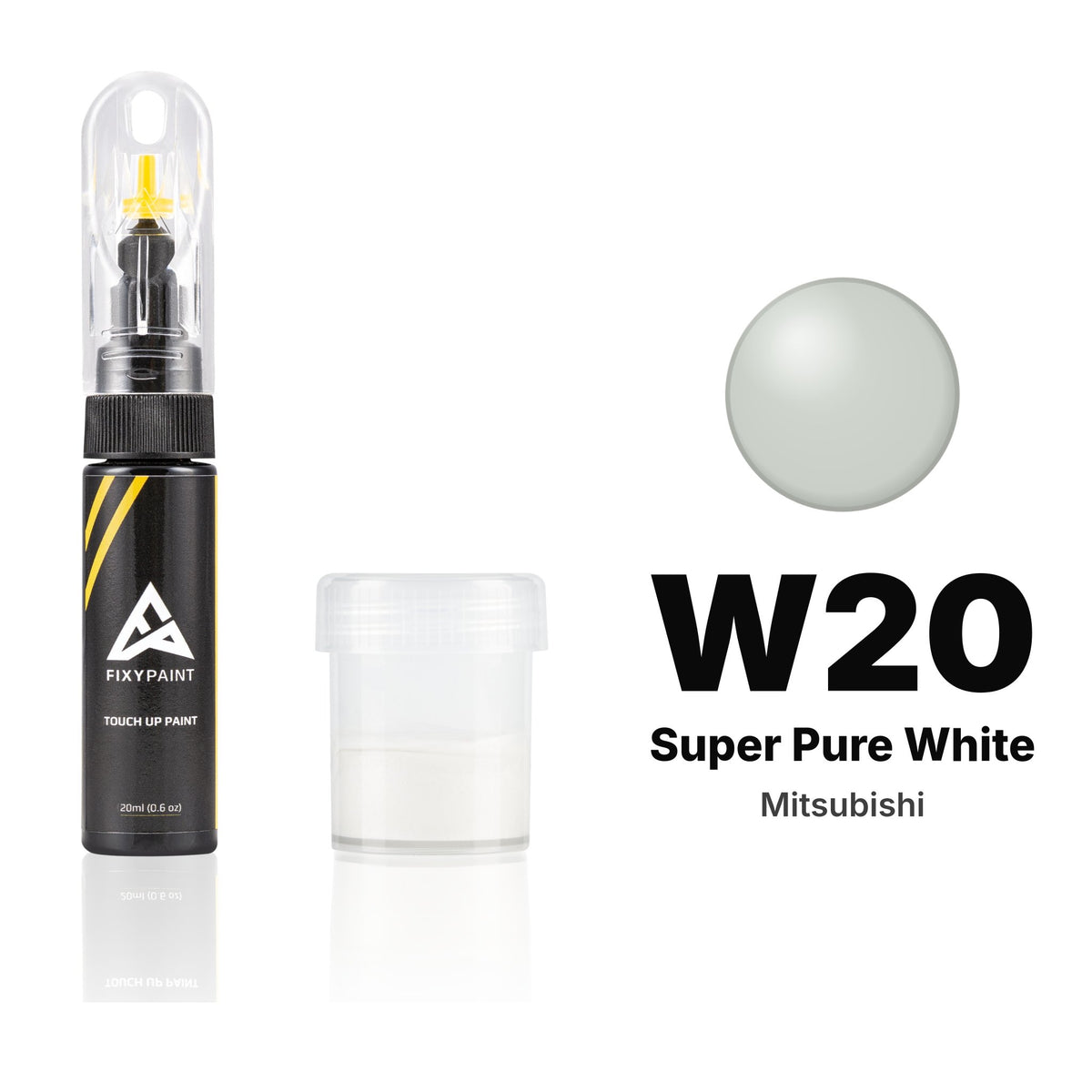Touch-up paint for Mitsubishi W20 Super Pure White, Standard kit