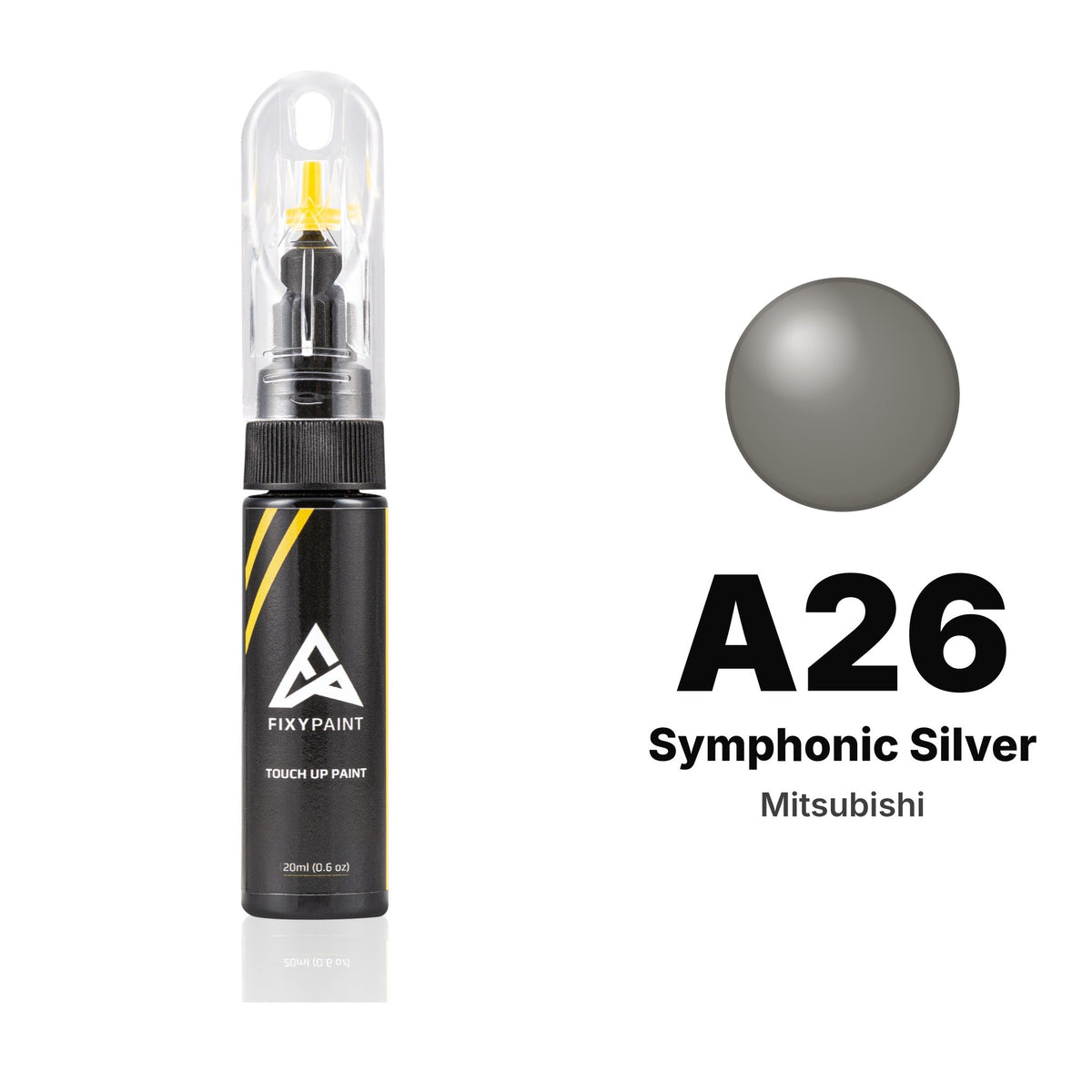 Touch-up paint for Mitsubishi A26 Symphonic Silver, Basic kit