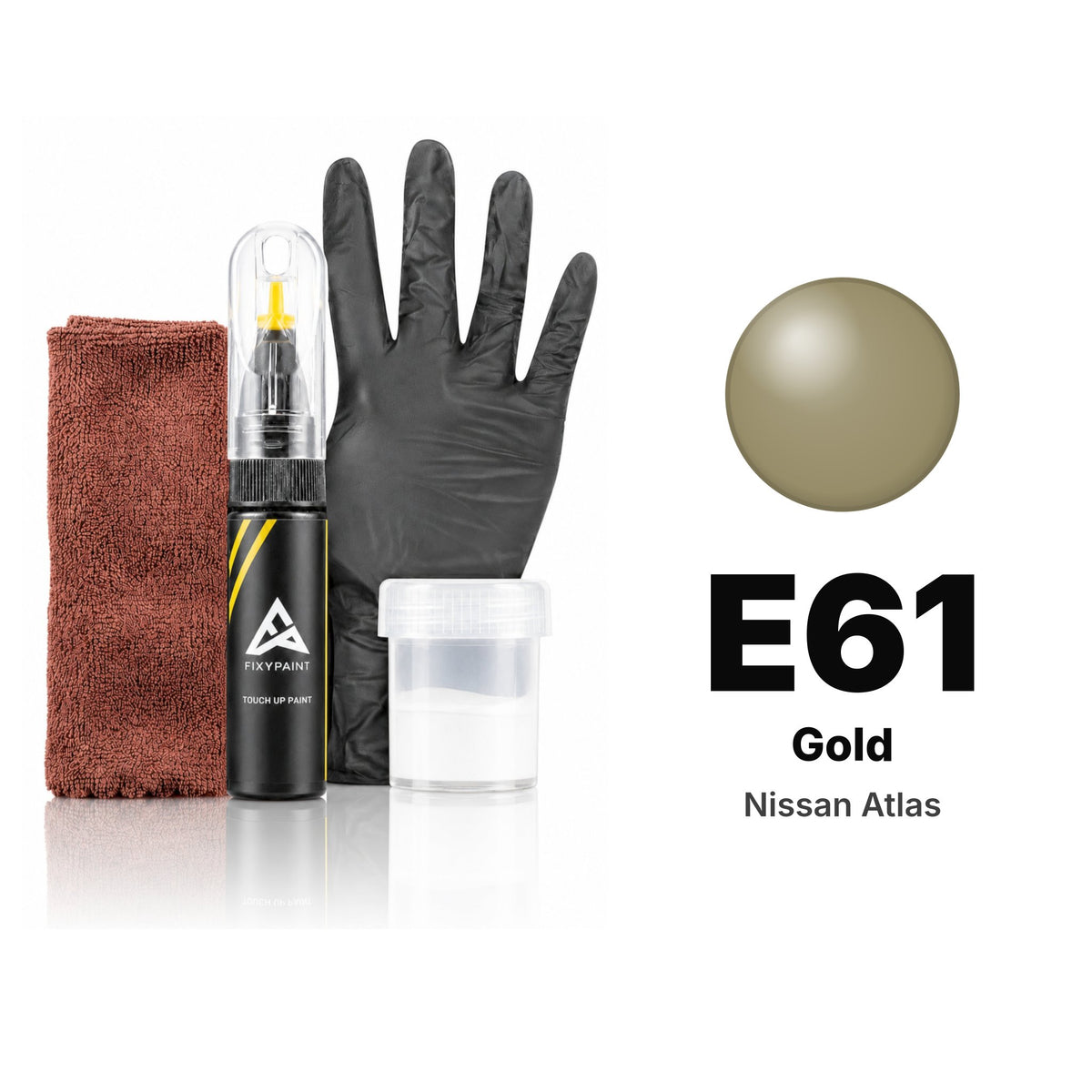 Lackstift für Nissan Atlas – E61 Gold (2008), Set Komplett