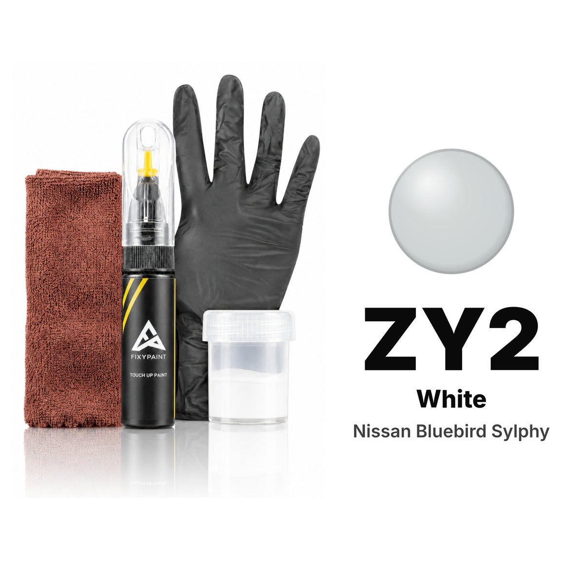 Touch-up paint for Nissan Bluebird Sylphy ZY2 White, Complete kit