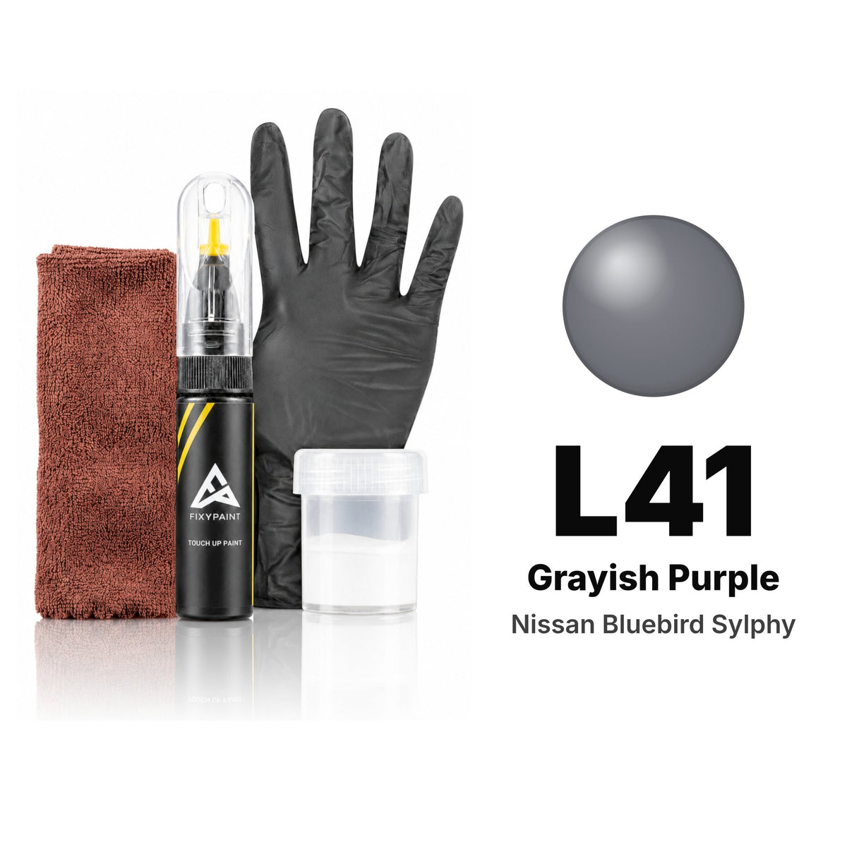 Lackstift für Nissan Bluebird Sylphy – L41 Grayish Purple (2020–2022), Set Komplett